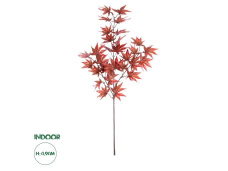 GloboStar® Artificial Garden MAPLE BRANCH 20263 Τεχνητό Διακοσμητικό Κλαδί Σφένδαμου Π25 x Υ90cm