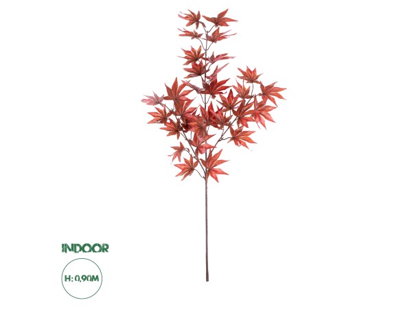GloboStar® Artificial Garden MAPLE BRANCH 20263 Τεχνητό Διακοσμητικό Κλαδί Σφένδαμου Π25 x Υ90cm