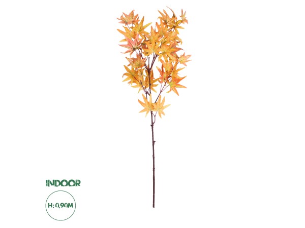 GloboStar® Artificial Garden MAPLE BRANCH 20264 Τεχνητό Διακοσμητικό Κλαδί Σφένδαμου Π25 x Υ90cm