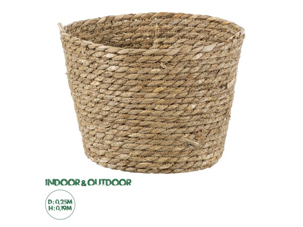 GloboStar® Artificial Garden PATMOS 20271 Διακοσμητικό Πλεκτό Καλάθι - Κασπώ Γλάστρα - Flower Pot Μπεζ Φ25cm x Υ19cm GloboStar® Artificial Garden PATMOS 20271 Διακοσμητικό Πλεκτό Καλάθι - Κασπώ Γλάστρα - Flower Pot Μπεζ Φ25cm x Υ19cm