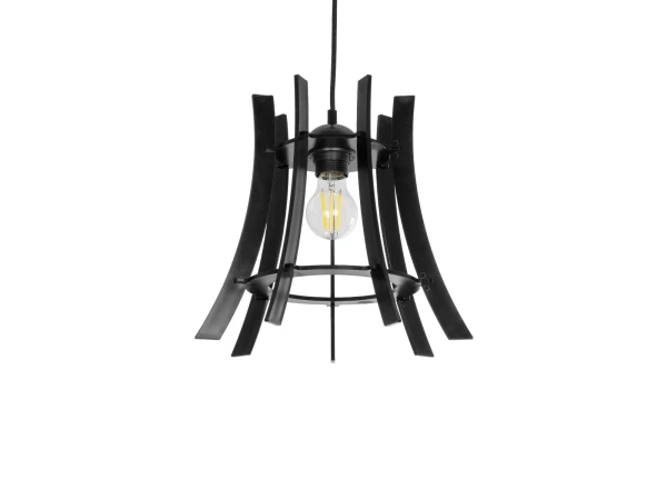GLOBOSTAR® VIVIDUS 202-0029 Μοντέρνο Κρεμαστό Φωτιστικό Οροφής με Ντουί 1 x E27 AC 220-240V IP20 - Μαύρο - Μ30 x Π30 x Υ29cm