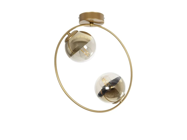 GLOBOSTAR® CITY 202-0046 Μοντέρνο Φωτιστικό Οροφής με Ντουί 2 x E27 AC 220-240V IP20 - Διάφανο & Χρυσό - Μ45 x Π15 x Υ55cm GLOBOSTAR® CITY 202-0046 Μοντέρνο Φωτιστικό Οροφής με Ντουί 2 x E27 AC 220-240V IP20 - Διάφανο & Χρυσό - Μ45 x Π15 x Υ55cm