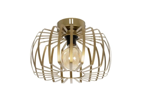 GLOBOSTAR® STAR 202-0053 Μοντέρνο Φωτιστικό Οροφής με Ντουί 1 x E27 AC 220-240V IP20 - Χρυσό - Μ40 x Π40 x Υ27cm