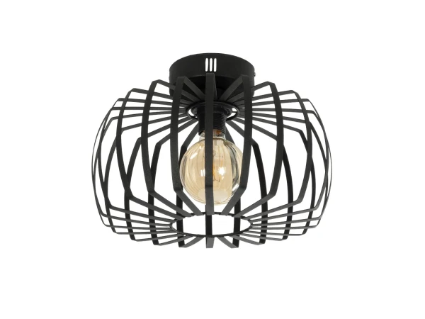 GLOBOSTAR® STAR 202-0054 Μοντέρνο Φωτιστικό Οροφής με Ντουί 1 x E27 AC 220-240V IP20 - Μαύρο - Μ40 x Π40 x Υ27cm