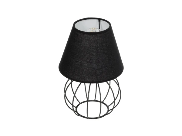 GLOBOSTAR® SHAPE 202-0057 Μοντέρνο Επιτραπέζιο Φωτιστικό Πορτατίφ με Ντουί 1 x E27 AC 220-240V IP20 - Μαύρο - Μ19 x Π19 x Υ28cm