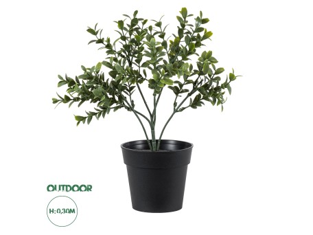 GloboStar® Artificial Garden BUXUS 20388 Τεχνητό Διακοσμητικό Φυτό Πυξός Υ30cm