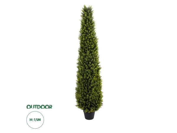 GloboStar® Artificial Garden CYPRESSUS SEMPERVIRENS 20395 Τεχνητό Διακοσμητικό Φυτό Μεσογειακό Κυπαρίσσι Υ150cm