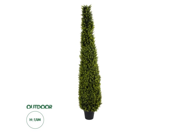 GloboStar® Artificial Garden CYPRESSUS SEMPERVIRENS 20396 Τεχνητό Διακοσμητικό Φυτό Μεσογειακό Κυπαρίσσι Υ180cm