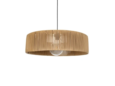 GLOBOSTAR® KYCLOS 203-0044 Boho Κρεμαστό Φωτιστικό Οροφής με Ντουί 1 x E27 AC 220-240V IP20 - Μπεζ - M55 x Π55 x Υ20cm
