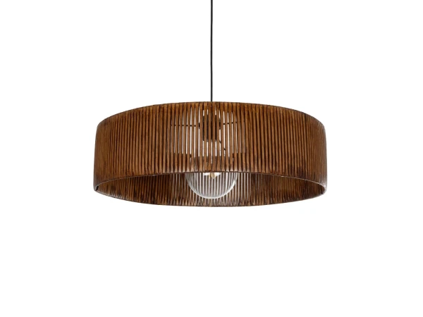 GLOBOSTAR® KYCLOS 203-0045 Boho Κρεμαστό Φωτιστικό Οροφής με Ντουί 1 x E27 AC 220-240V IP20 - Καφέ - M55 x Π55 x Υ20cm