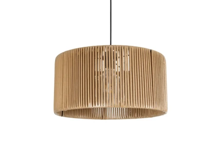 GLOBOSTAR® KYCLOS 203-0049 Boho Κρεμαστό Φωτιστικό Οροφής με Ντουί 1 x E27 AC 220-240V IP20 - Μπεζ - M40 x Π40 x Υ25.5cm