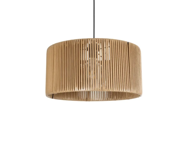 GLOBOSTAR® KYCLOS 203-0049 Boho Κρεμαστό Φωτιστικό Οροφής με Ντουί 1 x E27 AC 220-240V IP20 - Μπεζ - M40 x Π40 x Υ25.5cm