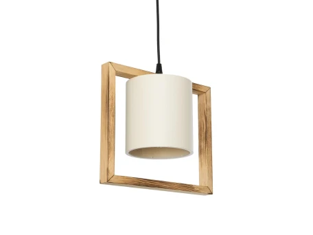 GLOBOSTAR® CUP 203-0050 Vintage Κρεμαστό Φωτιστικό Οροφής με Ντουί 1 x E27 AC 220-240V IP20 - Μπεζ & Λευκό - Μ28 x Π14 x Υ24cm