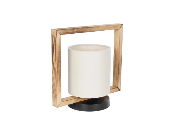 GLOBOSTAR® CUP 203-0052 Vintage Επιτραπέζιο Φωτιστικό Πορτατίφ με Ντουί 1 x E27 AC 220-240V IP20 - Καφέ & Λευκό - Μ28 x Π20 x Υ28cm