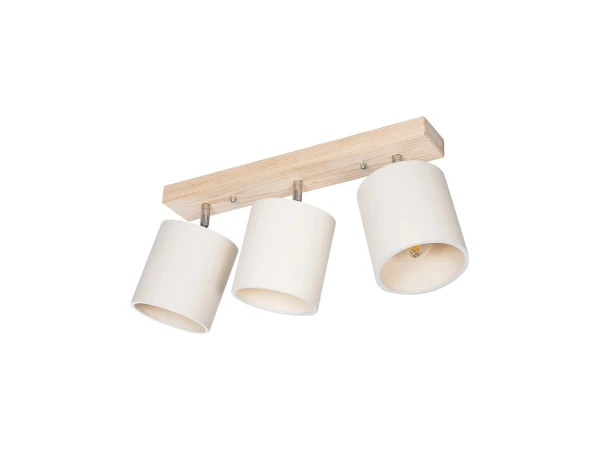 GLOBOSTAR® CUP 203-0058 Vintage Φωτιστικό Οροφής με Ντουί 3 x E27 AC 220-240V IP20 - Λευκό & Μπεζ - Μ60 x Π14 x Υ26cm