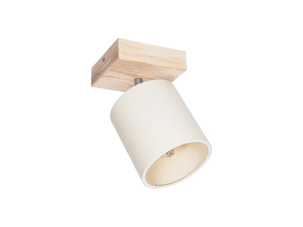 GLOBOSTAR® CUP 203-0060 Vintage Φωτιστικό Οροφής με Ντουί 1 x E27 AC 220-240V IP20 - Λευκό & Μπεζ - Μ14.5 x Π14.5 x Υ25cm