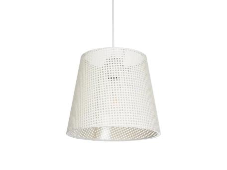 GLOBOSTAR® CONEY 203-0071 Μοντέρνο Κρεμαστό Φωτιστικό Οροφής με Ντουί 1 x E27 AC 220-240V IP20 - Λευκό - Μ26 x Π26 x Υ25cm