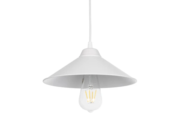 GLOBOSTAR® FONTE 203-0081 Μοντέρνο Κρεμαστό Φωτιστικό Οροφής με Ντουί 1 x E27 AC 220-240V IP20 - Λευκό - Μ25.5 x Π25.5 x Υ10cm