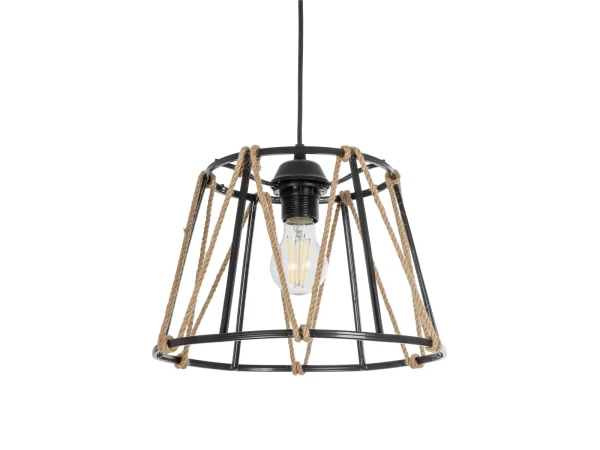 GLOBOSTAR® JUTE 203-0090 Μοντέρνο Κρεμαστό Φωτιστικό Οροφής με Ντουί 1 x E27 AC 220-240V IP20 - Μαύρο & Μπεζ - Μ30 x Π30 x Υ23cm GLOBOSTAR® JUTE 203-0090 Μοντέρνο Κρεμαστό Φωτιστικό Οροφής με Ντουί 1 x E27 AC 220-240V IP20 - Μαύρο & Μπεζ - Μ30 x Π30 x Υ23cm