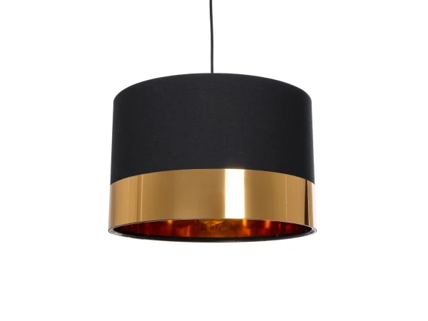 GLOBOSTAR® ZYKLUS 203-0100 Μοντέρνο Κρεμαστό Φωτιστικό Οροφής με Ντουί 1 x E27 AC 220-240V IP20 - Μαύρο & Χρυσό - Μ36 x Π36 x Υ25cm