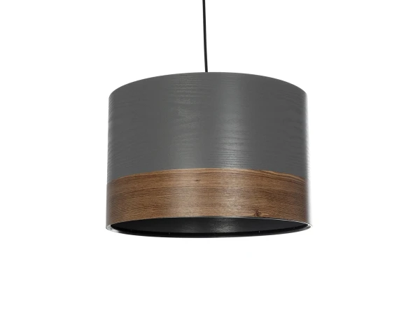 GLOBOSTAR® ZYKLUS 203-0102 Μοντέρνο Κρεμαστό Φωτιστικό Οροφής με Ντουί 1 x E27 AC 220-240V IP20 - Γκρί & Καφέ - Μ36 x Π36 x Υ25cm