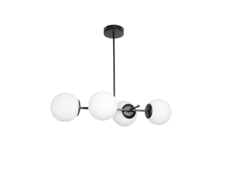 GLOBOSTAR® GLOBUS 203-0104 Μοντέρνο Φωτιστικό Οροφής με Ντουί 4 x E27 AC 220-240V IP20 - Λευκό & Μαύρο - Μ70 x Π34 x Υ15cm