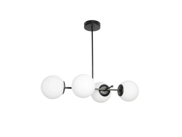 GLOBOSTAR® GLOBUS 203-0104 Μοντέρνο Φωτιστικό Οροφής με Ντουί 4 x E27 AC 220-240V IP20 - Λευκό & Μαύρο - Μ70 x Π34 x Υ15cm