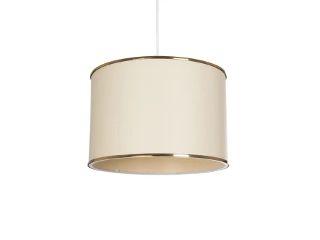 GLOBOSTAR® ELECTRA 203-0110 Μοντέρνο Κρεμαστό Φωτιστικό Οροφής με Ντουί 1 x E27 AC 220-240V IP20 - Mπεζ & Χρυσό - Μ30 x Π30 x Υ23cm