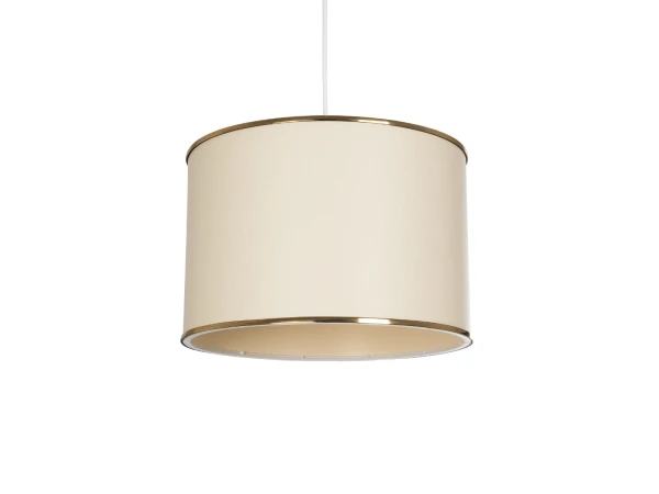 GLOBOSTAR® ELECTRA 203-0110 Μοντέρνο Κρεμαστό Φωτιστικό Οροφής με Ντουί 1 x E27 AC 220-240V IP20 - Mπεζ & Χρυσό - Μ30 x Π30 x Υ23cm