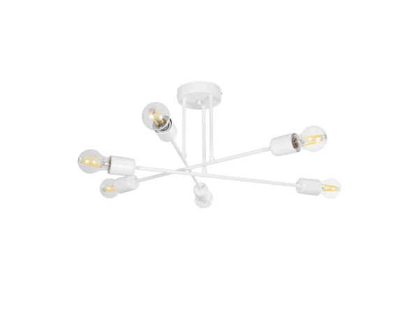 GLOBOSTAR® SPIDI 203-0113 Μοντέρνο Φωτιστικό Οροφής με Ντουί 6 x E27 AC 220-240V IP20 - Λευκό - Μ61 x Π61 x Υ25cm