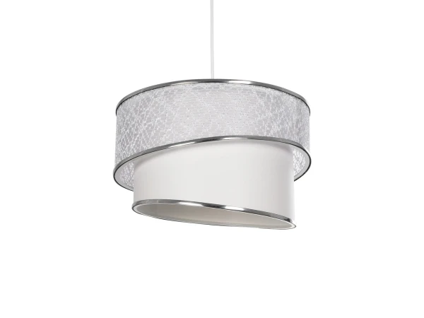 GLOBOSTAR® SONIA 203-0115 Μοντέρνο Κρεμαστό Φωτιστικό Οροφής με Ντουί 1 x E27 AC 220-240V IP20 - Λευκό & Ασημί - Μ30 x Π30 x Υ24cm GLOBOSTAR® SONIA 203-0115 Μοντέρνο Κρεμαστό Φωτιστικό Οροφής με Ντουί 1 x E27 AC 220-240V IP20 - Λευκό & Ασημί - Μ30 x Π30 x Υ24cm