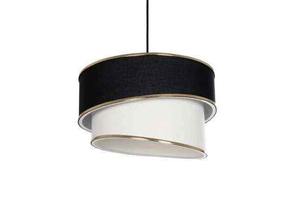 GLOBOSTAR® SONIA 203-0120 Μοντέρνο Κρεμαστό Φωτιστικό Οροφής με Ντουί 1 x E27 AC 220-240V IP20 - Μαύρο & Λευκό - Μ30 x Π30 x Υ24cm