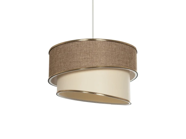 GLOBOSTAR® SONIA 203-0121 Μοντέρνο Κρεμαστό Φωτιστικό Οροφής με Ντουί 1 x E27 AC 220-240V IP20 - Μπεζ & Χρυσό - Μ30 x Π30 x Υ24cm