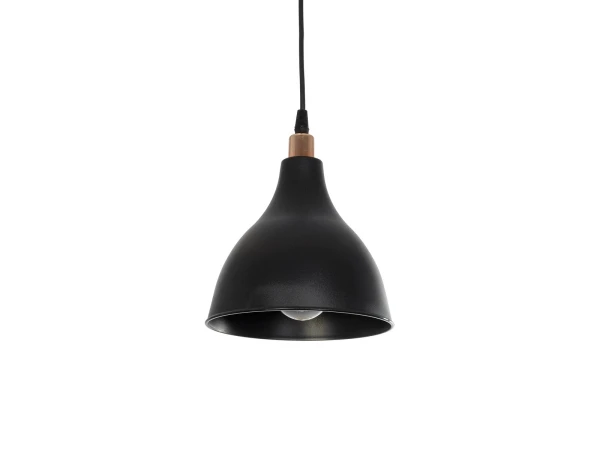 GLOBOSTAR® RADE 203-0124 Μοντέρνο Κρεμαστό Φωτιστικό Οροφής με Ντουί 1 x E27 AC 220-240V IP20 - Μαύρο & Χάλκινο - Μ18.5 x Π18.5 x Υ23cm