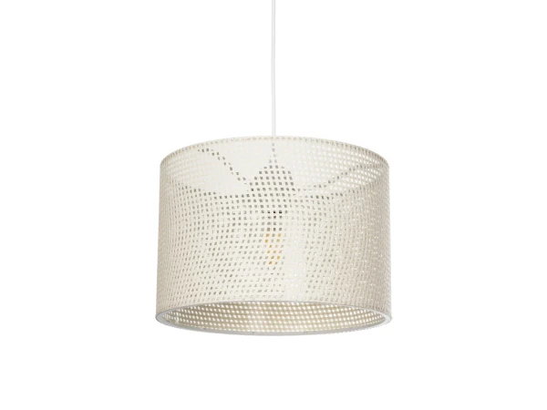 GLOBOSTAR® CLAIRIE 203-0137 Μοντέρνο Κρεμαστό Φωτιστικό Οροφής με Ντουί 1 x E27 AC 220-240V IP20 - Μπεζ - Μ30 x Π30 x Υ22cm