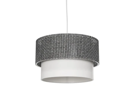 GLOBOSTAR® SISSIE 203-0139 Μοντέρνο Κρεμαστό Φωτιστικό Οροφής με Ντουί 1 x E27 AC 220-240V IP20 - Μαύρο & Λευκό - Μ30 x Π30 x Υ23cm