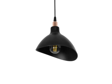 GLOBOSTAR® RIVE 203-0143 Μοντέρνο Κρεμαστό Φωτιστικό Οροφής με Ντουί 1 x E27 AC 220-240V IP20 - Μάυρο & Χαλκινο - Μ22 x Π20 x Υ22cm