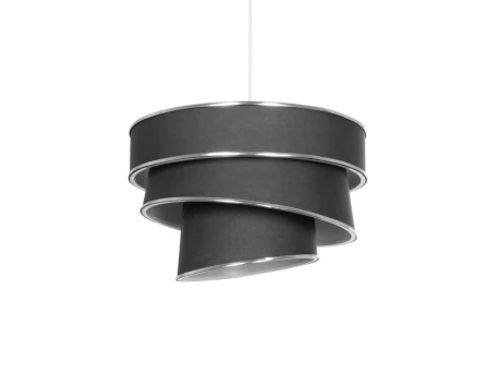 GLOBOSTAR® SIERA 203-0167 Μοντέρνο Κρεμαστό Φωτιστικό Οροφής με Ντουί 1 x E27 AC 220-240V IP20 - Γκρι & Ασημί - Μ38 x Π38 x Υ26cm