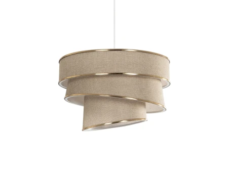 GLOBOSTAR® SIERA 203-0168 Μοντέρνο Κρεμαστό Φωτιστικό Οροφής με Ντουί 1 x E27 AC 220-240V IP20 - Μπεζ & Χρυσό - Μ38 x Π38 x Υ26cm