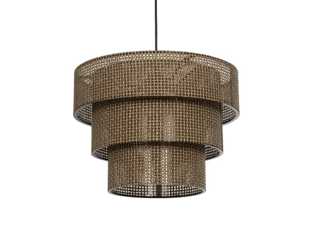 GLOBOSTAR® LEVEL 203-0171 Μοντέρνο Κρεμαστό Φωτιστικό Οροφής με Ντουί 1 x E27 AC 220-240V IP20 - Καφέ - Μ39 x Π39 x Υ30cm