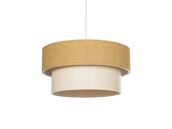 GLOBOSTAR® LIVA 203-0174 Μοντέρνο Κρεμαστό Φωτιστικό Οροφής με Ντουί 1 x E27 AC 220-240V IP20 - Μπεζ - Μ38 x Π38 x Υ30cm