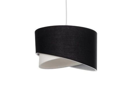 GLOBOSTAR® LILI 203-0176 Μοντέρνο Κρεμαστό Φωτιστικό Οροφής με Ντουί 1 x E27 AC 220-240V IP20 - Μαύρο & Λευκό - Μ30 x Π30 x Υ22cm