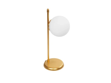 GLOBOSTAR® GLOBUS 203-0182 Μοντέρνο Επιτραπέζιο Φωτιστικό Πορτατίφ με Ντουί 1 x E27 AC 220-240V IP20 - Χρυσό & Λευκό - Μ21 x Π17 x Υ45cm
