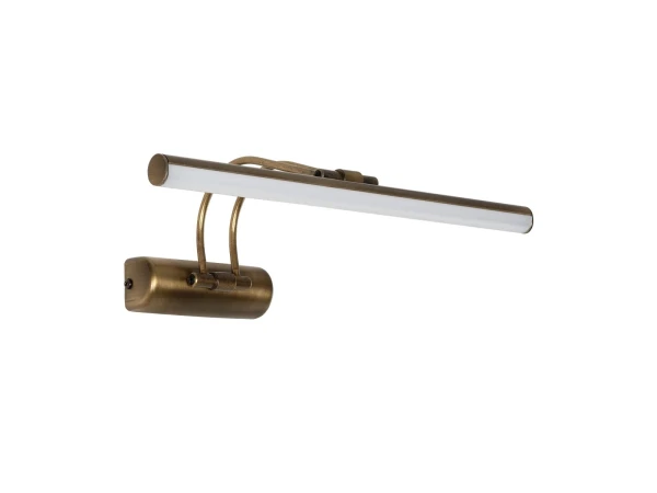 GLOBOSTAR® REFINE 203-0186 Μοντέρνο Φωτιστικό Τοίχου - Απλίκα Καθρέπτη Μπάνιου LED 7W 640lm 120° AC 220-240V IP44 Θερμό Λευκό 2700K - Lumileds SMD Chip - Μπρούτζινο - Μ35 x Π21 x Υ12cm - 2 Χρόνια Εγγύηση