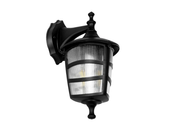 GLOBOSTAR® ZARDIN 203-0206 Vintage Φωτιστικό Τοίχου - Απλίκα με Ντουί 1 x E27 AC 220-240V IP44 - Μαύρο - Μ17 x Π22 x Υ30cm