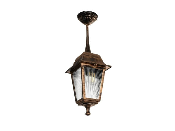 GLOBOSTAR® SOLME 203-0214 Vintage Φωτιστικό Οροφής με Ντουί 1 x E27 AC 220-240V IP44 - Χάλκινο - Μ15 x Π15 x Υ27cm