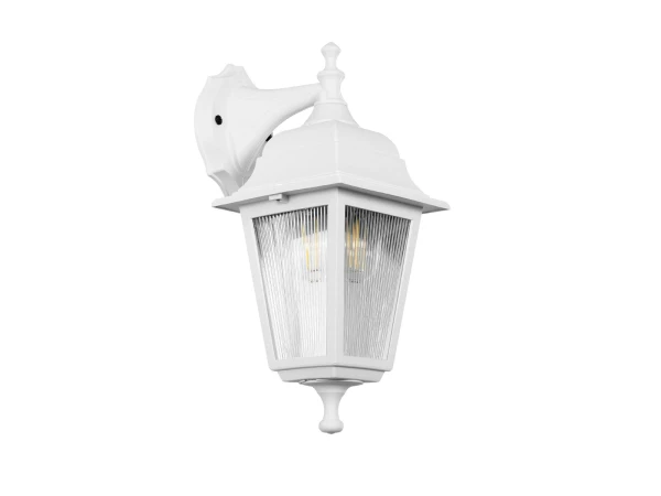 GLOBOSTAR® SOLME 203-0221 Vintage Φωτιστικό Τοίχου - Απλίκα με Ντουί 1 x E27 AC 220-240V IP44 - Λευκό - Μ15 x Π20 x Υ35cm