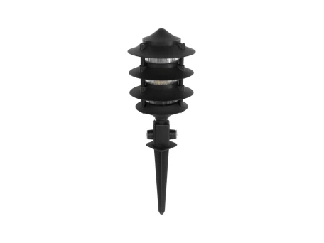 GloboStar® LANTERNA 203-0242 Μοντέρνο Καρφωτό Φωτιστικό Φαναράκι Μονόφωτο 1 x E27 IP44 Μαύρο & Διάφανο Πλαστικό - Μ16 x Π16 x Υ50cm