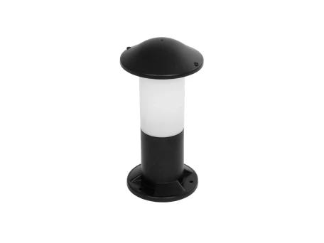 GloboStar® GARDENIO 203-0246 Μοντέρνο Επιδαπέδιο Φωτιστικό Κολωνάκι Κήπου Μονόφωτο 1 x E27 IP44 Μαύρο Πλαστικό - Μ17 x Π17 x Υ32cm