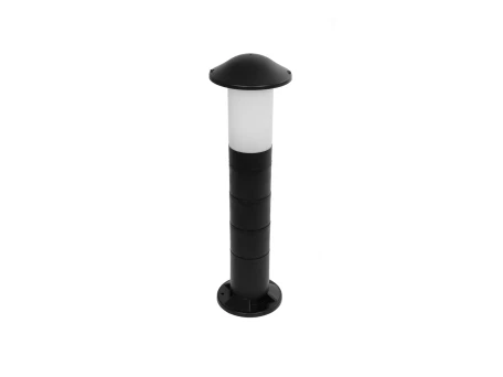 GloboStar® GARDENIO 203-0248 Μοντέρνο Επιδαπέδιο Φωτιστικό Κολωνάκι Κήπου Μονόφωτο 1 x E27 IP44 Μαύρο Πλαστικό - Μ17 x Π17 x Υ58cm